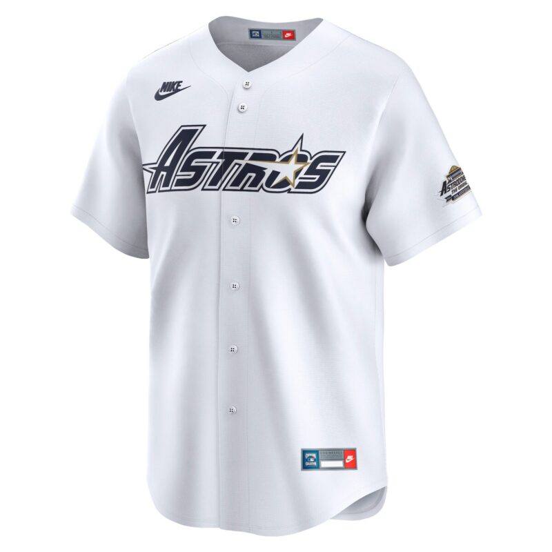 Houston Astros Throwback Cooperstown Collection Limited Jersey - White - Image 2