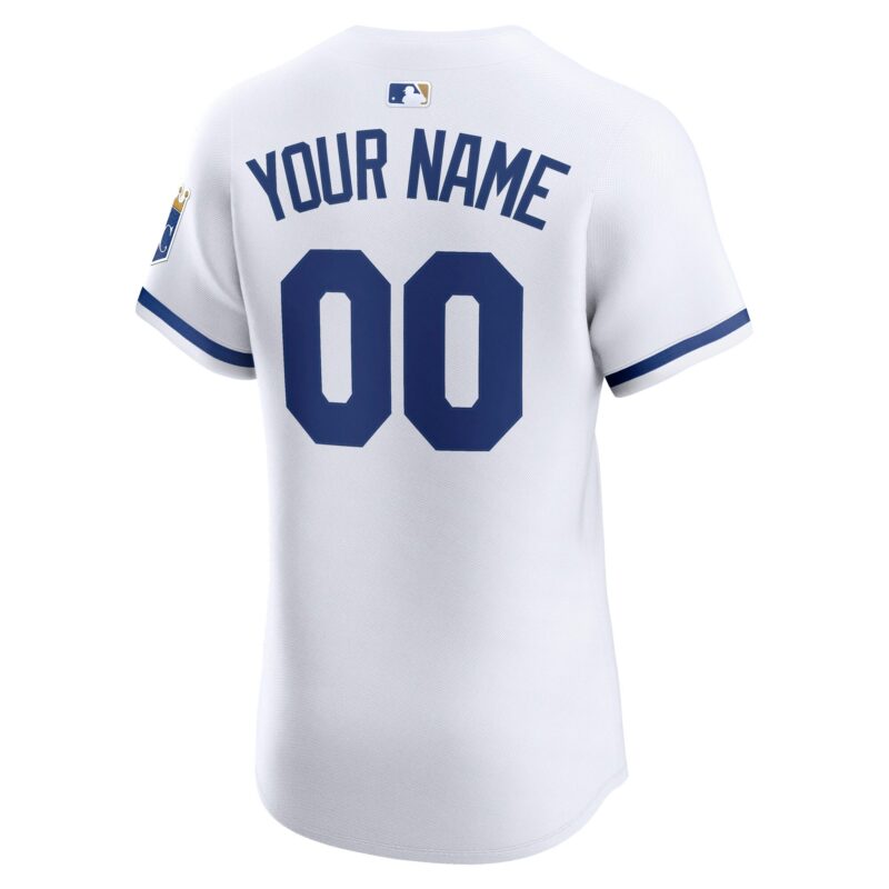 Kansas City Royals Home Elite Custom Jersey - White - Image 3