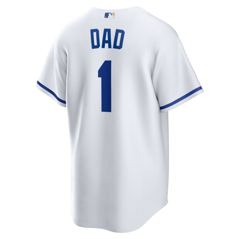 Kansas City Royals #1 Dad Home Jersey - White - Image 3