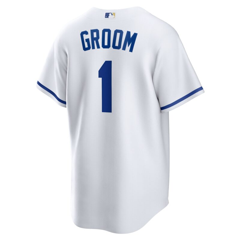 Kansas City Royals #1 Groom Home Jersey - White - Image 3