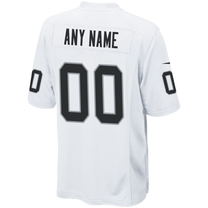 Las Vegas Raiders Custom Game Jersey - White - Image 3