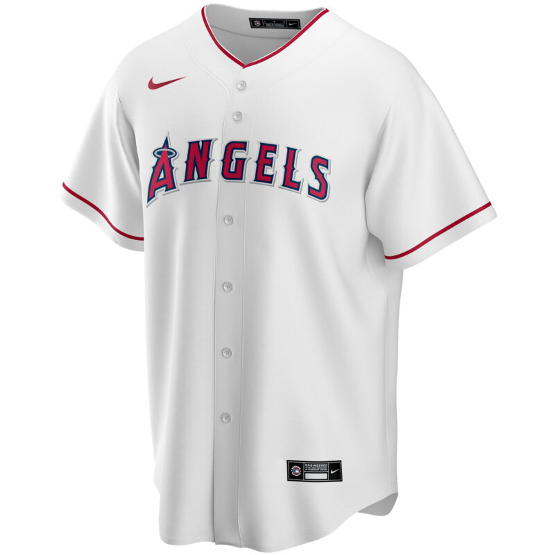 Los Angeles Angels Home Custom Jersey - White - Image 2