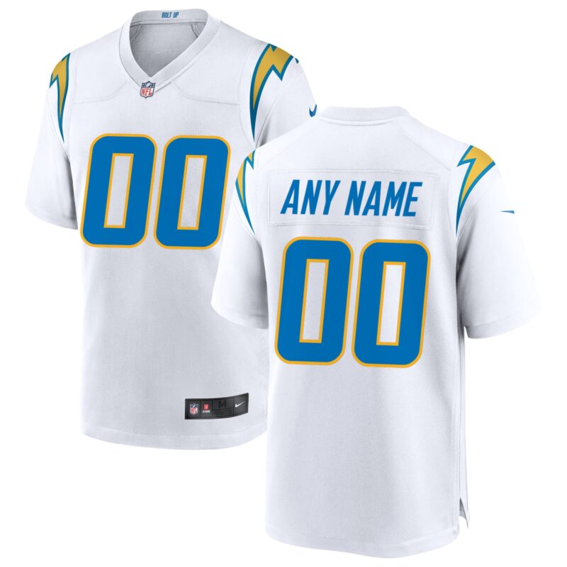 Los Angeles Chargers Custom Game Jersey - White