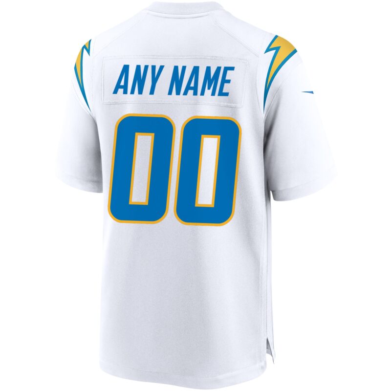 Los Angeles Chargers Custom Game Jersey - White - Image 3