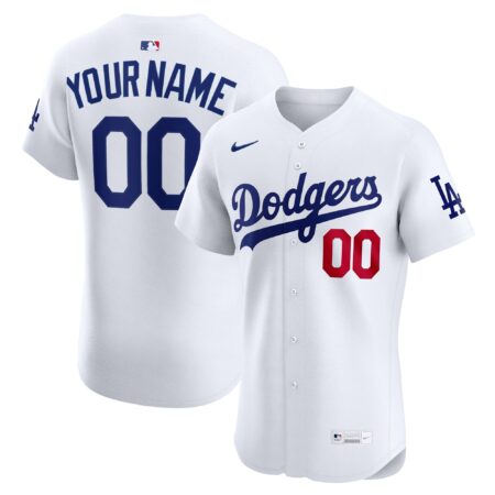 Los Angeles Dodgers Home Elite Custom Jersey - White
