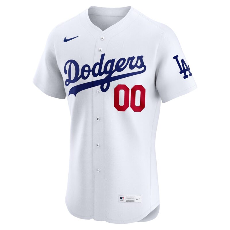 Los Angeles Dodgers Home Elite Custom Jersey - White - Image 2