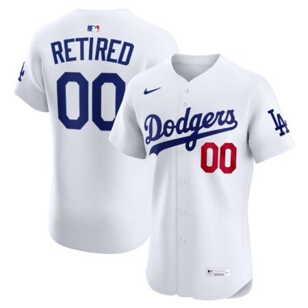 Los Angeles Dodgers Home Elite Pick-A-Player Retired Roster Jersey - White