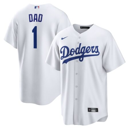 Los Angeles Dodgers #1 Dad Home Jersey - White