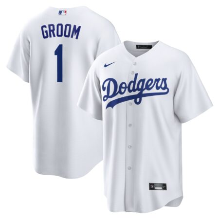 Los Angeles Dodgers #1 Groom Home Jersey - White