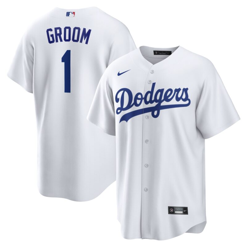 Los Angeles Dodgers #1 Groom Home Jersey - White