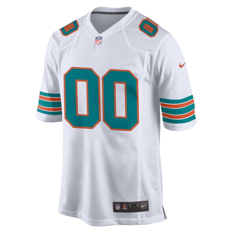 Miami Dolphins Alternate Custom Game Jersey - White - Image 2