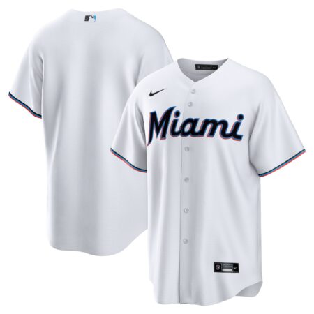 Miami Marlins Home Blank Jersey - White