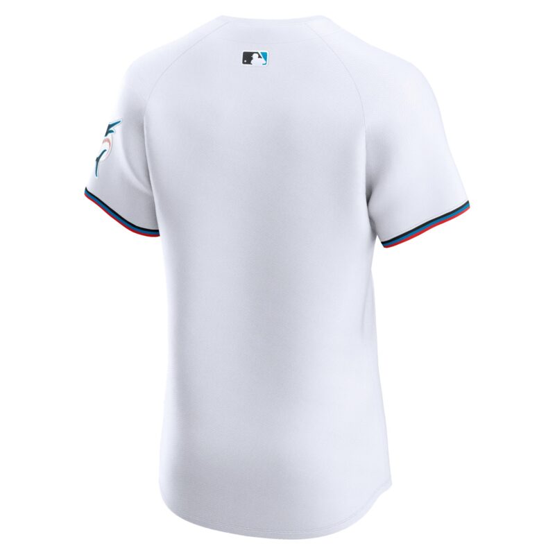 Miami Marlins Home Elite Jersey - White - Image 3
