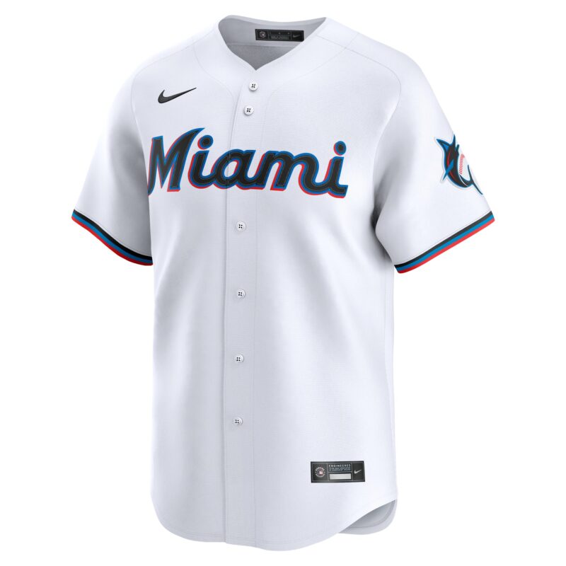 Miami Marlins Home Limited Jersey - White - Image 2