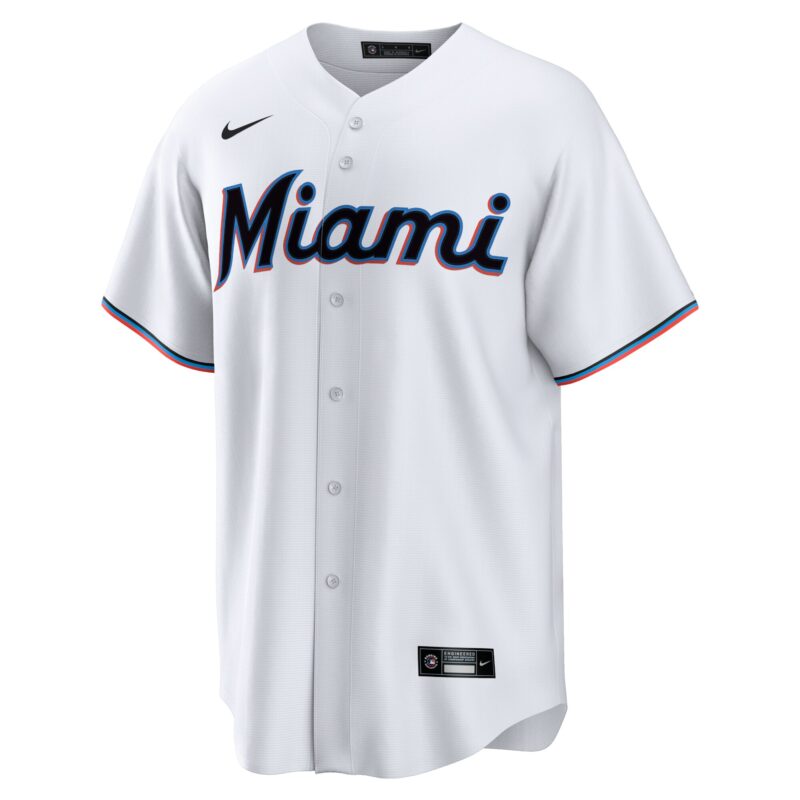 Miami Marlins Home Team Jersey - White - Image 2