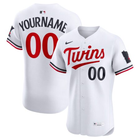 Minnesota Twins Home Elite Custom Jersey - White