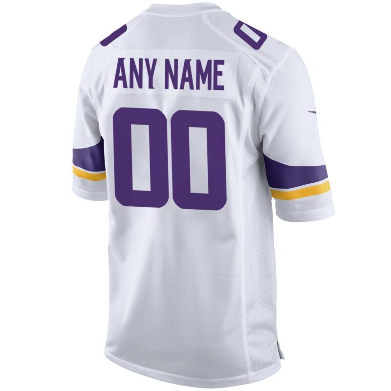 Minnesota Vikings Custom Game Jersey - White - Image 3