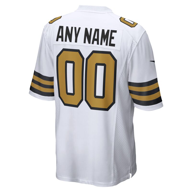 New Orleans Saints Alternate Custom Game Jersey - White - Image 3