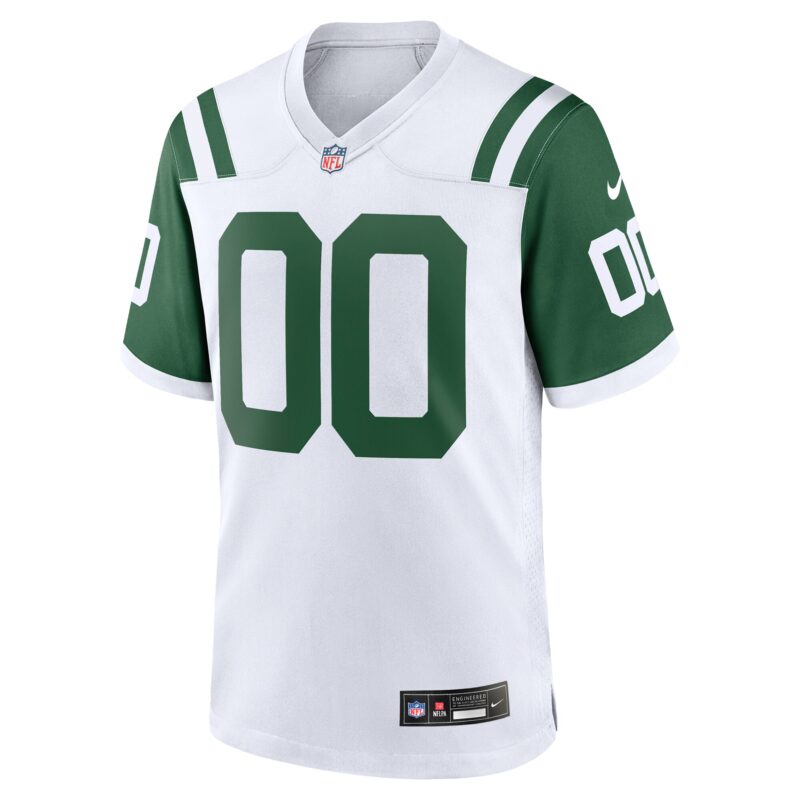 New York Jets Classic Alternate Custom Jersey - White - Image 2