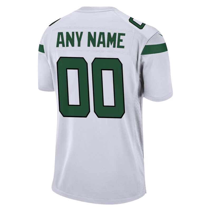 New York Jets Custom Game Jersey - White - Image 3