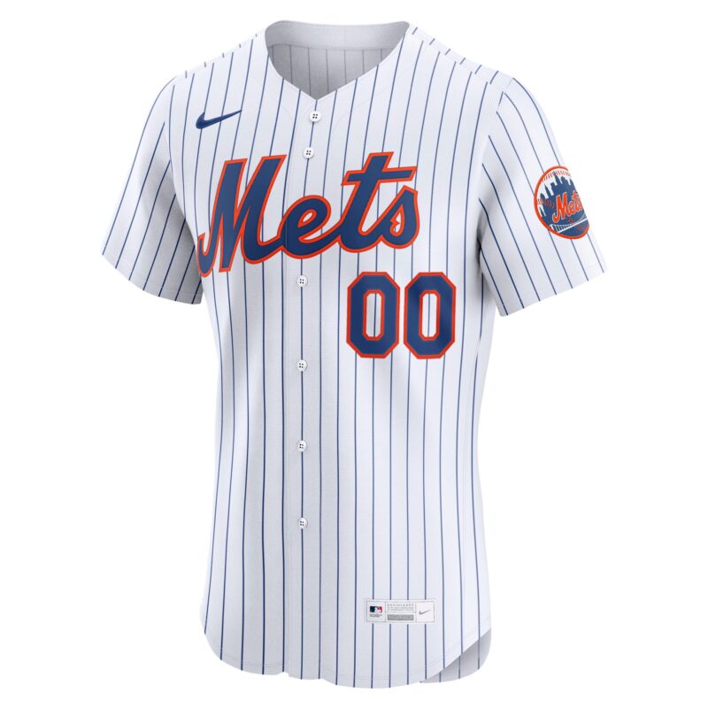 New York Mets Home Elite Custom Jersey - White - Image 2