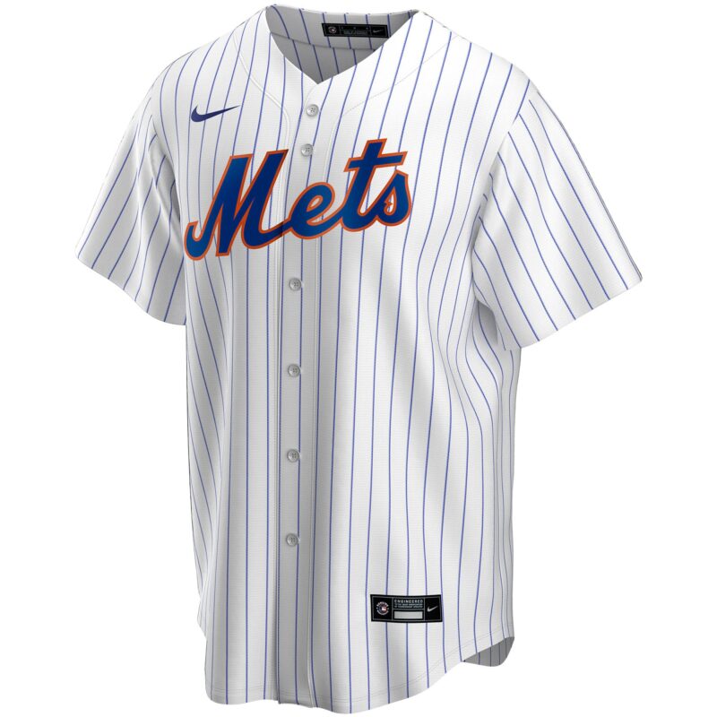New York Mets Home Custom Jersey - White - Image 2