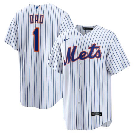 New York Mets #1 Dad Home Jersey - White