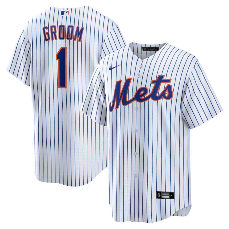 New York Mets #1 Groom Home Jersey - White