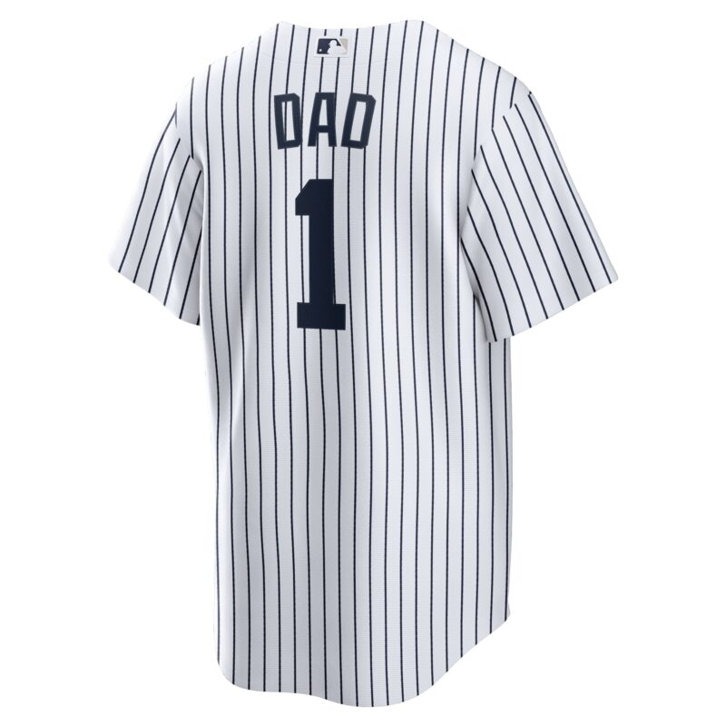 New York Yankees #1 Dad Home Jersey - White - Image 3