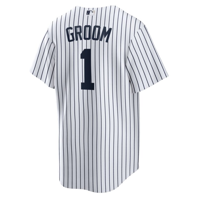 New York Yankees #1 Groom Home Jersey - White - Image 3