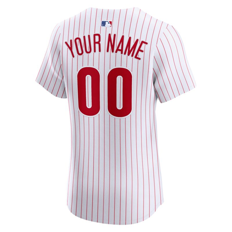 Philadelphia Phillies Home Elite Custom Jersey - White - Image 3