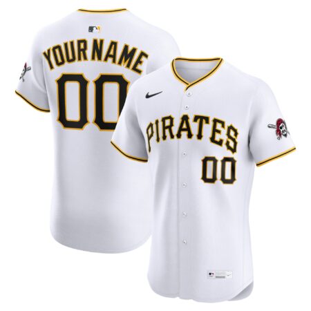 Pittsburgh Pirates Home Elite Custom Jersey - White