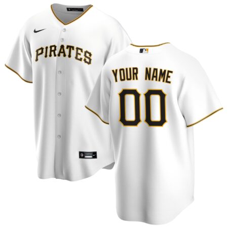 Pittsburgh Pirates Home Custom Jersey - White