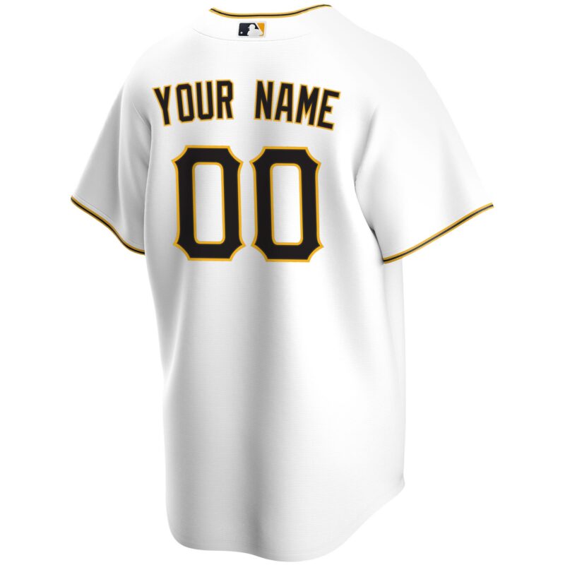 Pittsburgh Pirates Home Custom Jersey - White - Image 3