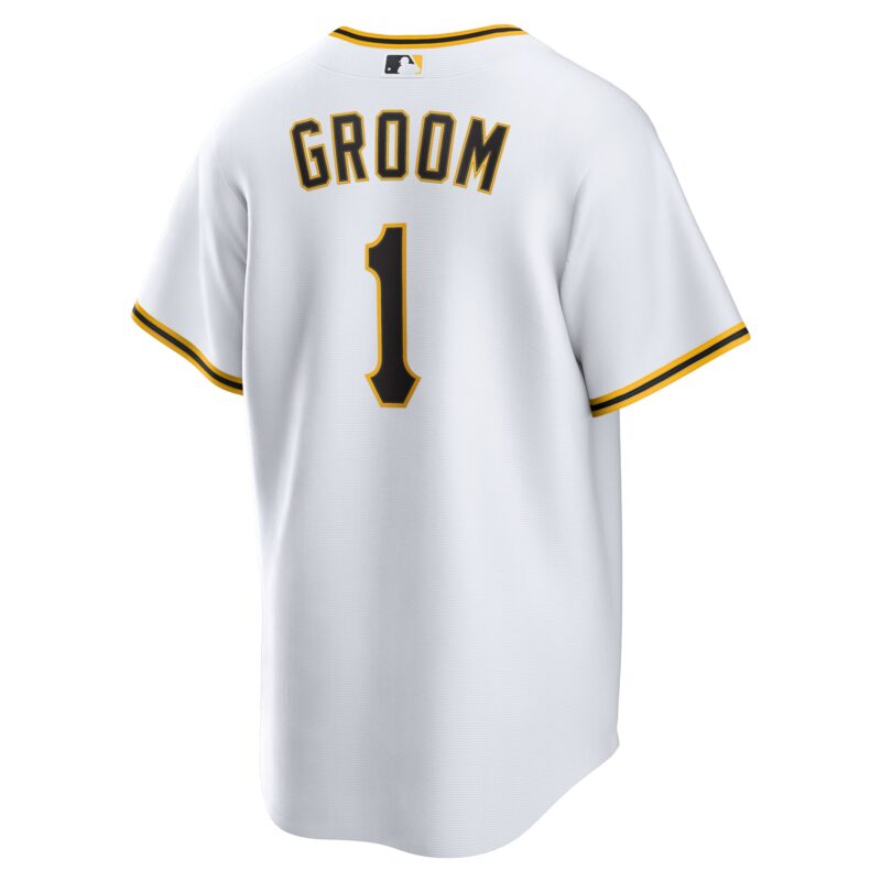 Pittsburgh Pirates #1 Groom Home Jersey - White - Image 3