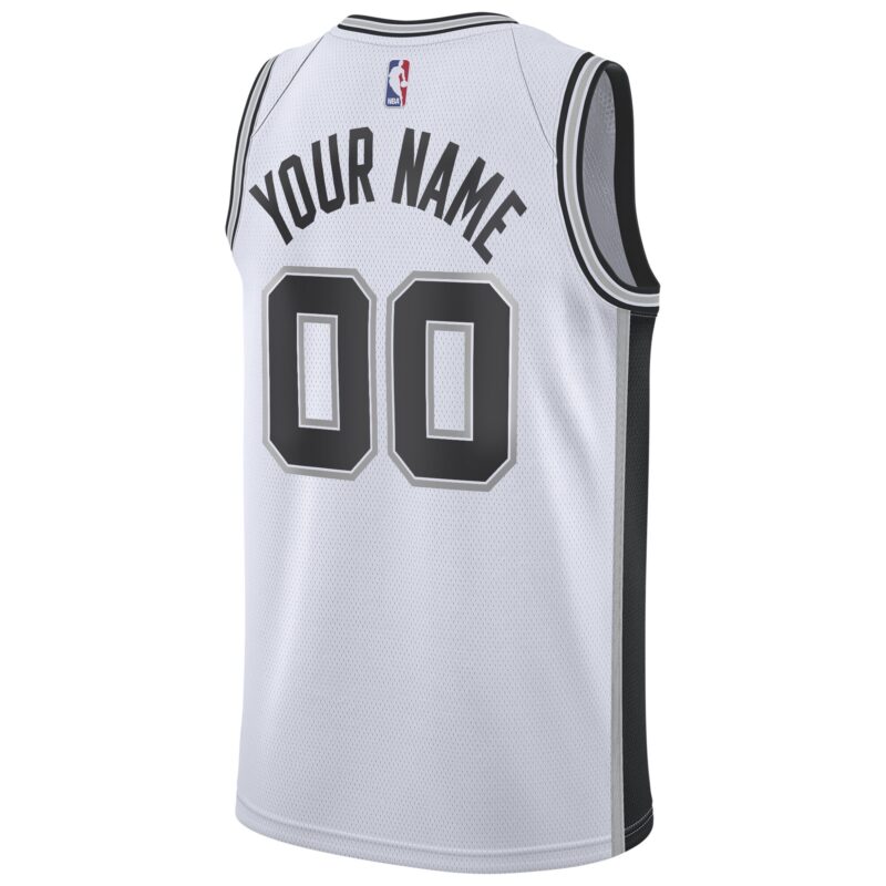 San Antonio Spurs Custom Swingman Jersey White - Association Edition - Image 3