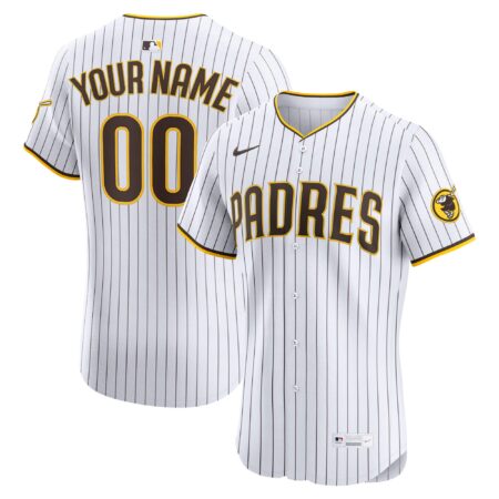 San Diego Padres Home Elite Custom Jersey - White