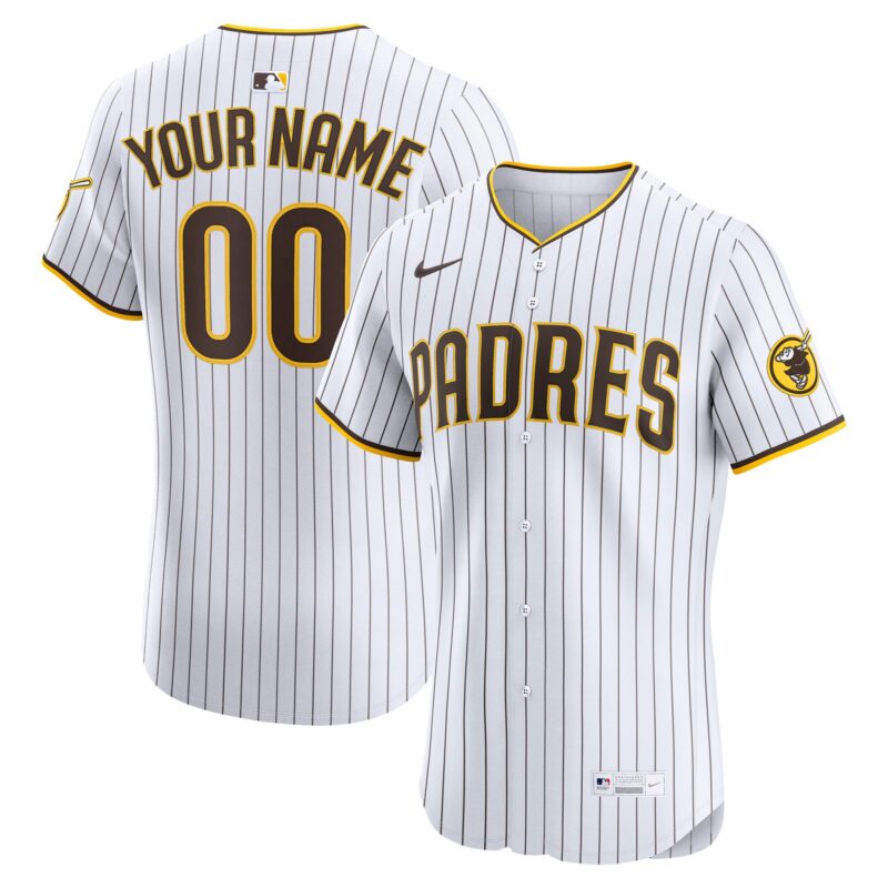 San Diego Padres Home Elite Custom Jersey - White