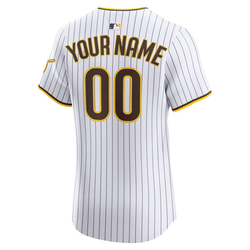 San Diego Padres Home Elite Custom Jersey - White - Image 3