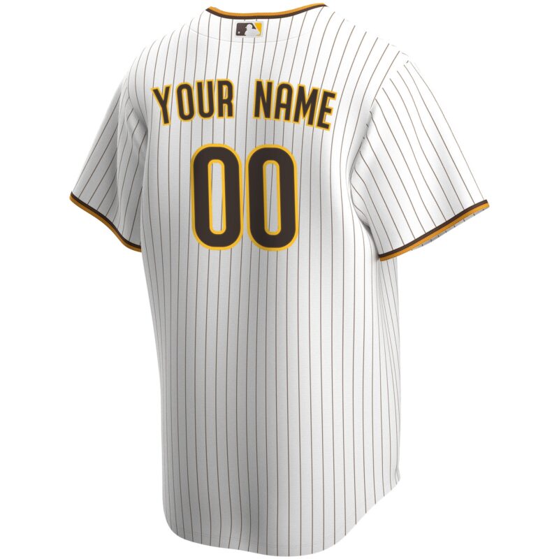 San Diego Padres Home Custom Jersey - White - Image 3