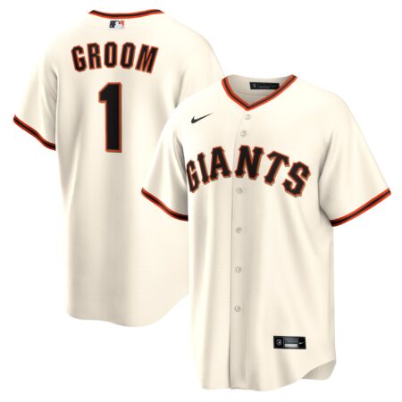 San Francisco Giants #1 Groom Home Jersey - White