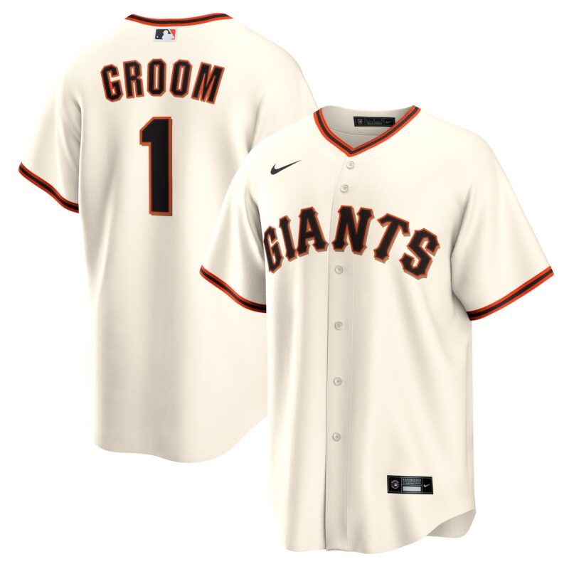 San Francisco Giants #1 Groom Home Jersey - White