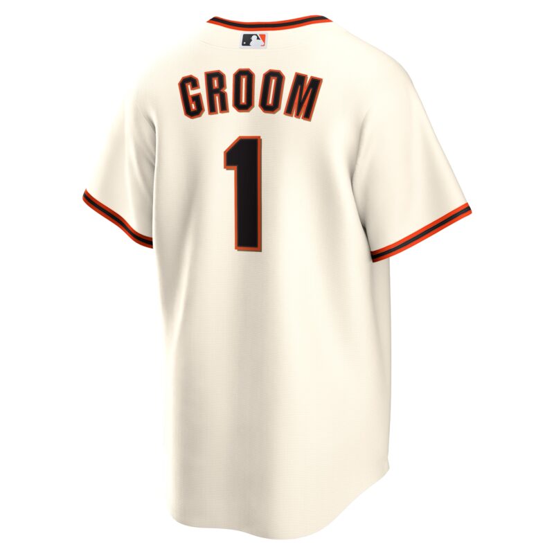 San Francisco Giants #1 Groom Home Jersey - White - Image 3