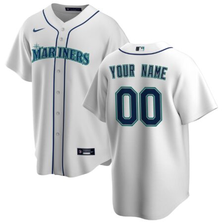Seattle Mariners Home Custom Jersey - White
