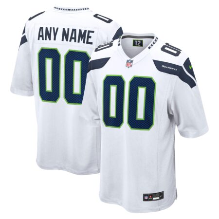 Seattle Seahawks Custom Game Jersey - White