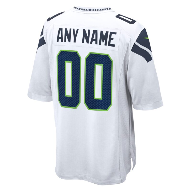 Seattle Seahawks Custom Game Jersey - White - Image 3