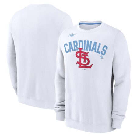 St. Louis Cardinals Cooperstown Collection Fleece Pullover Sweatshirt - White