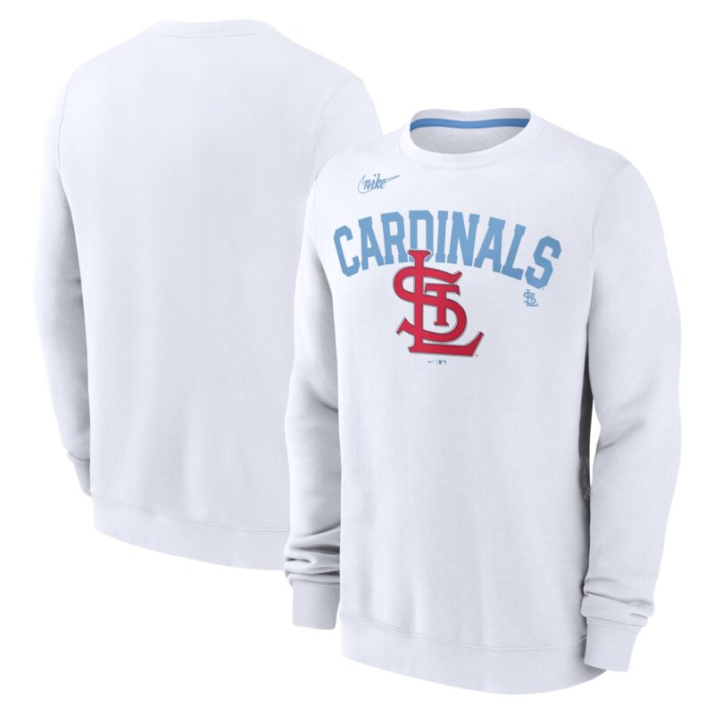 St. Louis Cardinals Cooperstown Collection Fleece Pullover Sweatshirt - White