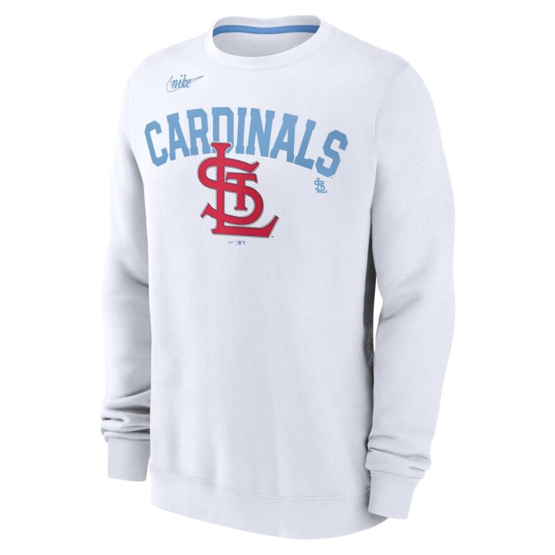 St. Louis Cardinals Cooperstown Collection Fleece Pullover Sweatshirt - White - Image 2