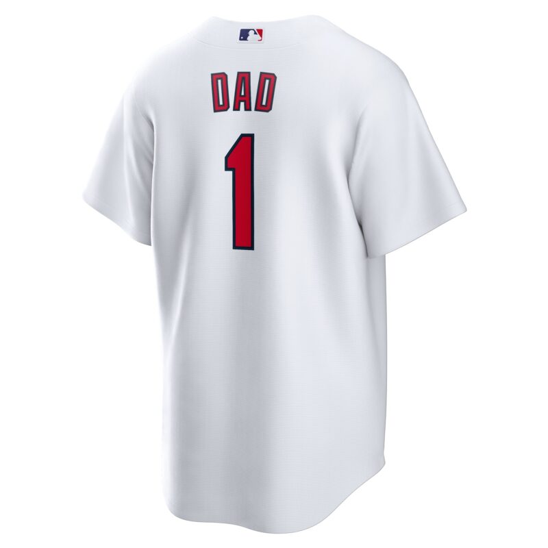 St. Louis Cardinals #1 Dad Home Jersey - White - Image 3